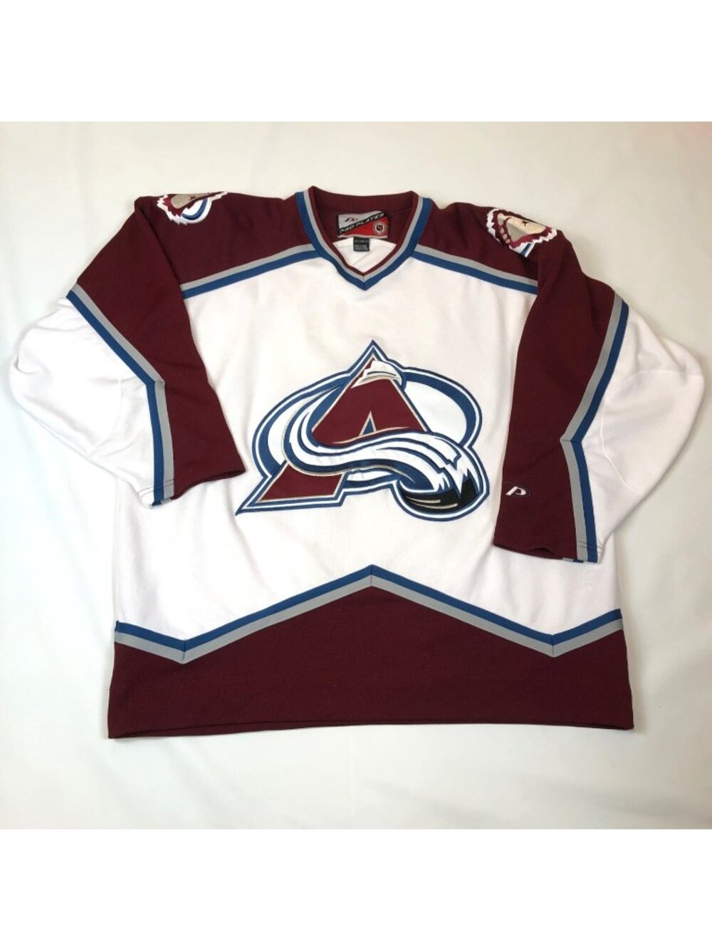 Vintage Colorado Avalanche Pro Player White Hockey Jersey Size XXL NHL 2XL
